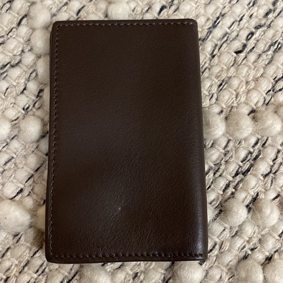 TUMI genuine leather brown skim business card case holder wallet - Picture 4 of 4